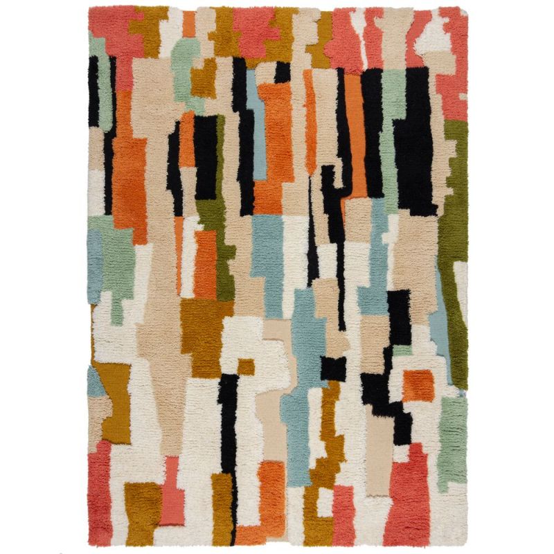 Tapis de salon laine multicolor Zagora