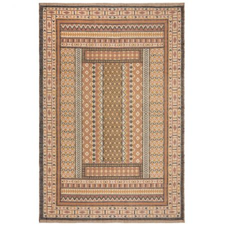 Tapis en jute motif jacquard orange Rami Tapis en jute motif jacquard orange Rami
