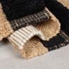 Tapis en jute à reliefs noir et blanc Medina