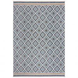 Tapis exterieur motifs bleus Zia