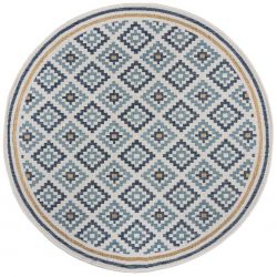 Tapis exterieur motifs bleus Zia