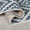 Tapis exterieur motifs bleus Zia