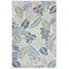 Tapis exterieur motifs floral bleu Bella