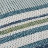 Tapis exterieur motifs rayures bleues motifs