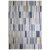 Tapis exterieur géométrique bleu et jaune Rosco