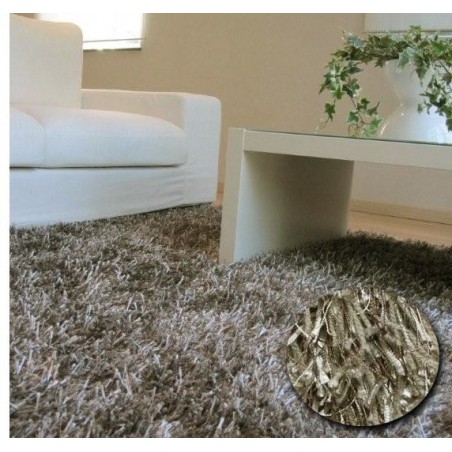 Tapis rectangulaire shaggy gris-beige par Arte Espina Tapis rectangulaire shaggy gris-beige par Arte Espina