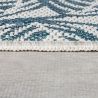 Tapis exterieur motifs floral bleu Bella epaisseur