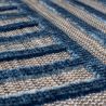 Tapis exterieur motifs géométriques bleus Vigo motifs