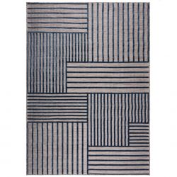 Tapis exterieur motifs géométriques bleus Vigo