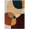 Tapis de salon pure laine violet multi Glow
