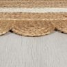 Tapis de salon en jute forme originale Grace naturel