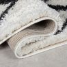 Tapis shaggy épais motifs berberes noir et ivoire Souq dos