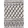 Tapis shaggy épais motifs berberes noir et ivoire Souq