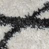 Tapis shaggy épais motifs berberes noir et ivoire Souq motifs