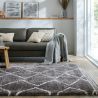 Tapis shaggy épais motifs berberes gris Riad ambiance