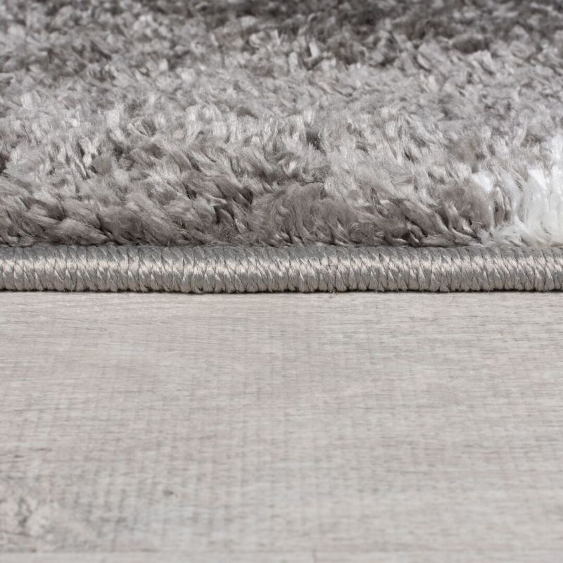 Tapis shaggy épais motifs berberes gris Riad epaisseur