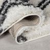Tapis shaggy épais motifs berberes noir et ivoire Atlas