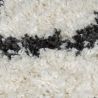 Tapis shaggy épais motifs berberes noir et ivoire Atlas