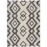 Tapis shaggy épais motifs berberes noir et ivoire Atlas