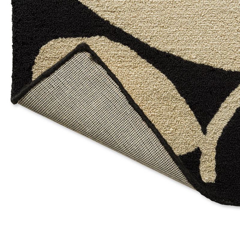 Tapis d'extérieur noir et blanc Sycamore dos
