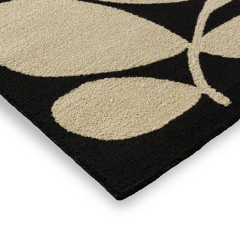 Tapis d'extérieur noir et blanc Sycamore epaisseur