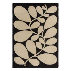 Tapis d'extérieur noir et blanc Sycamore