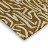 Tapis exterieur en PET recyclé graphique ocre Melodic motif