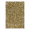 Tapis exterieur en PET recyclé graphique ocre Melodic