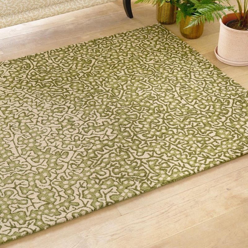 Tapis d'extérieur vert olive Truffle sejour