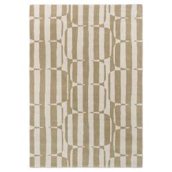 Tapis à motif galet rayé caramel Scion