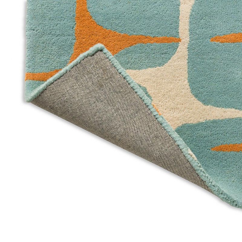 Tapis à motif galet Lohko bleu et orange Scion revetement