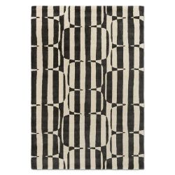 Tapis à motif galet rayé noir Scion