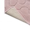 Tapis haut de gamme en laine motif floral rose dessous