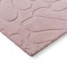Tapis haut de gamme en laine motif floral rose angle