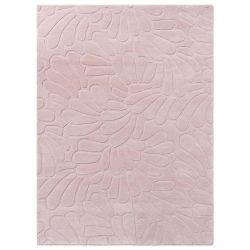 Tapis haut de gamme en laine motif floral rose