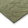 Tapis haut de gamme en laine motif floral vert angle