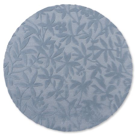 Tapis haut de gamme en laine motif végétal bleu Tapis haut de gamme en laine motif végétal bleu