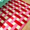 Tapis haut de gamme en pure laine Basket Weave Harlequin detail couleurs