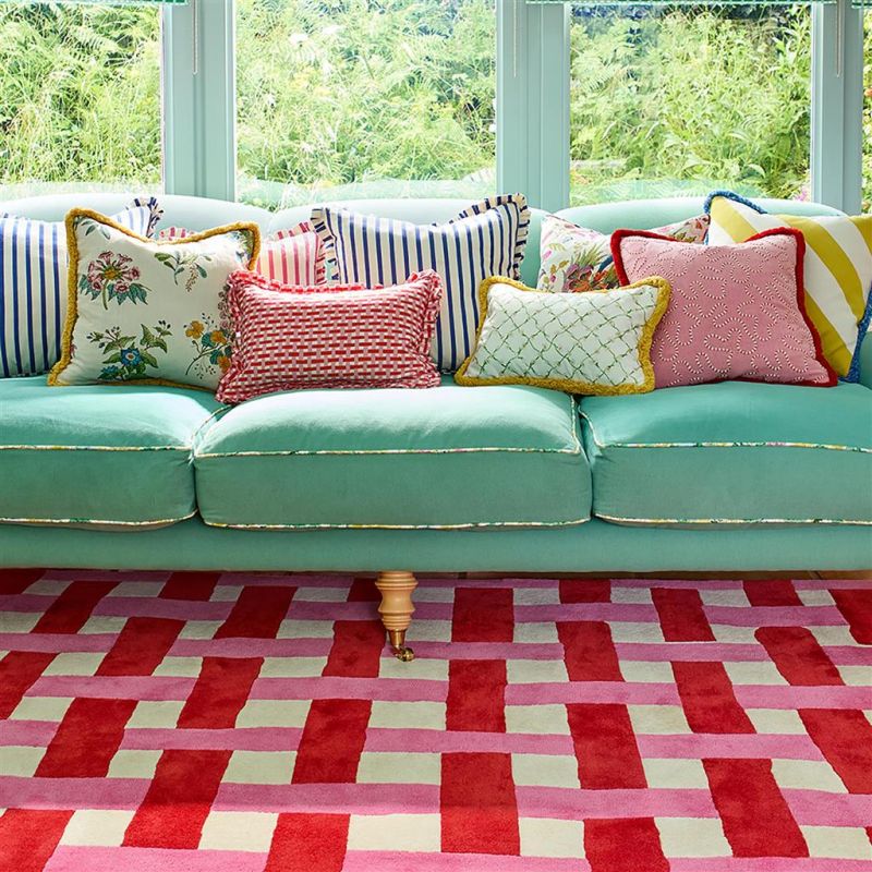 Tapis haut de gamme en pure laine Basket Weave Harlequin ambiance 2