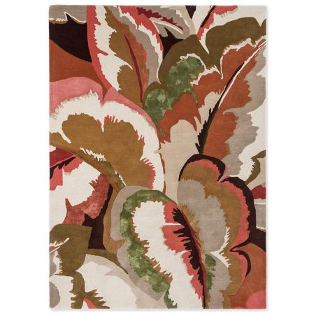Tapis haut de gamme en laine et viscose Calathea terracotta Harlequin Tapis haut de gamme en laine et viscose Calathea terracotta Harlequin