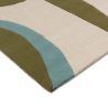 Tapis haut de gamme en laine Torillo vert Harlequin détail angle