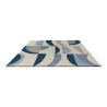 Tapis haut de gamme en laine Torillo bleu Harlequin detail à plat