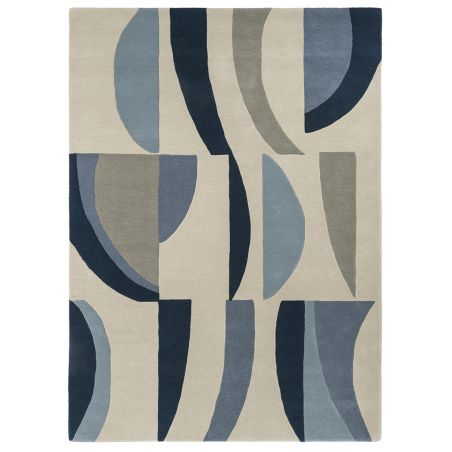Tapis haut de gamme en laine Torillo bleu Harlequin Tapis haut de gamme en laine Torillo bleu Harlequin