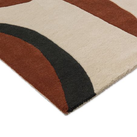 Tapis haut de gamme en laine Torillo brun Harlequin detail angle Tapis haut de gamme en laine Torillo brun Harlequin detail angle