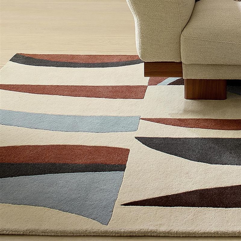 Tapis haut de gamme en laine Torillo brun Harlequin détail matiere