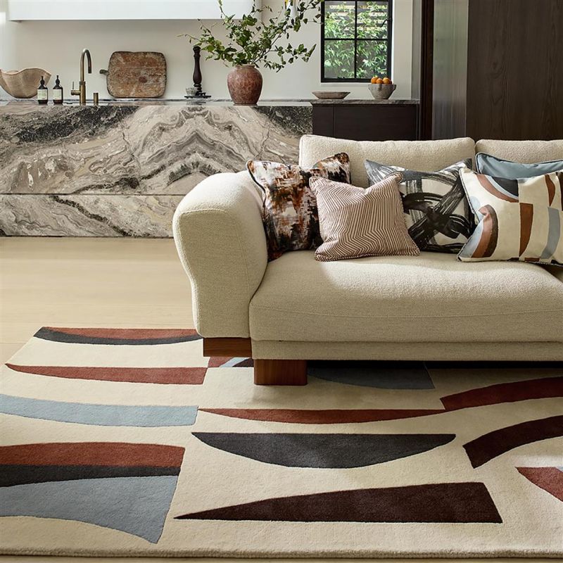 Tapis haut de gamme en laine Torillo brun Harlequin ambiance