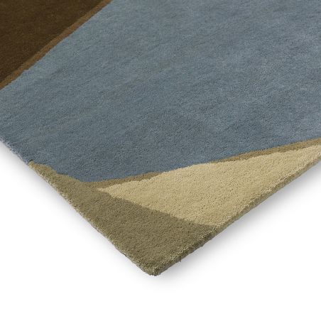Tapis haut de gamme en laine Sumi Reflect multi Harlequin détail angle Tapis haut de gamme en laine Sumi Reflect multi Harlequin détail angle