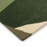 Tapis haut de gamme en laine Sumi Reflect vert multi Harlequin détail angle