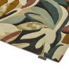 Tapis haut de gamme en laine et viscose Melora multicolore Harlequin détail angle