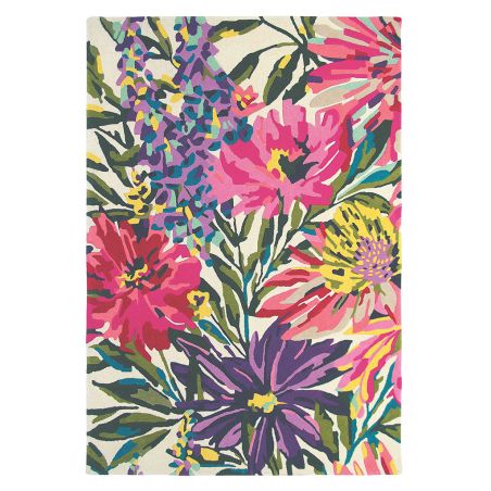Tapis haut de gamme en laine et viscose Floreale Fuchsia Harlequin Tapis haut de gamme en laine et viscose Floreale Fuchsia Harlequin